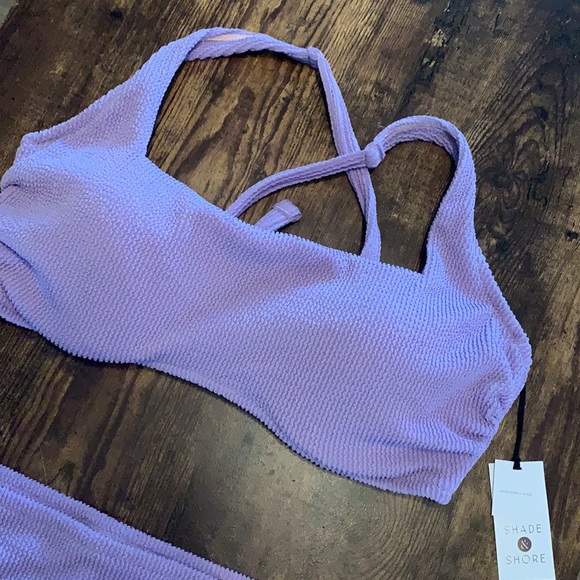 Light Purple Ribbed Underwire Bikini - Picture 3 of 8